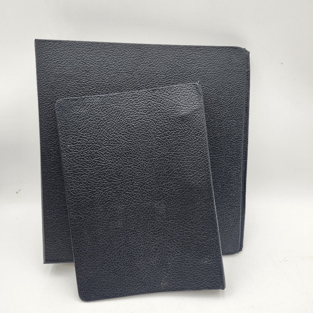 Lot of 2 Columbia 2" 3" Vintage Military Black pebble Binder 3 ring folder USA